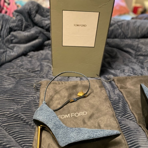 Tom Ford Lock and Key Heels - Washed Blue - Lightly used - Picture 6 of 8